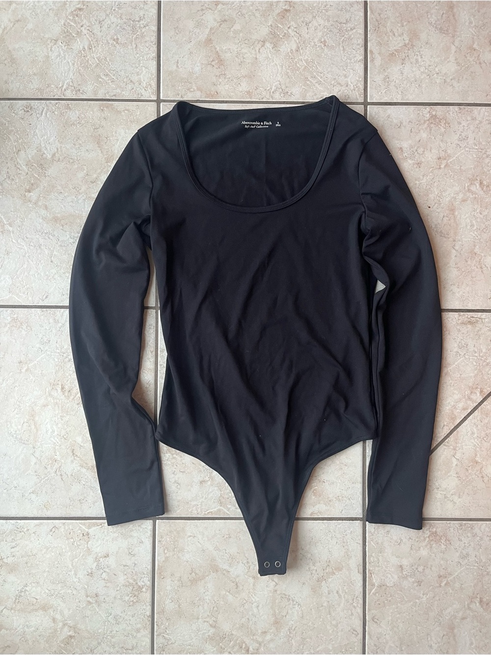 Abercrombie & Fitch Scoop Neck Black Bodysuit - Small